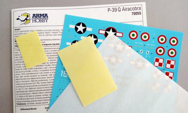 New 1/72 Scale P-39Q Airacobra Model Kit Decals and Painting Masks