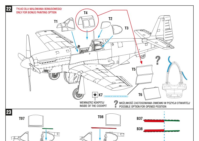 P-51B Mustang (70041) – Instrukcja Modelu