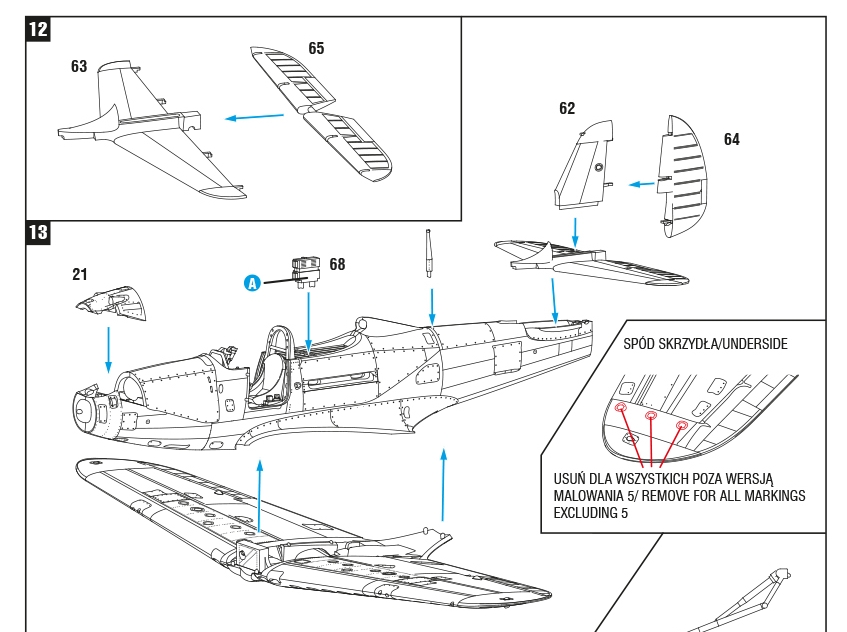 P-39Q Airacobra in 1/72 scale – Model Kit Instructions