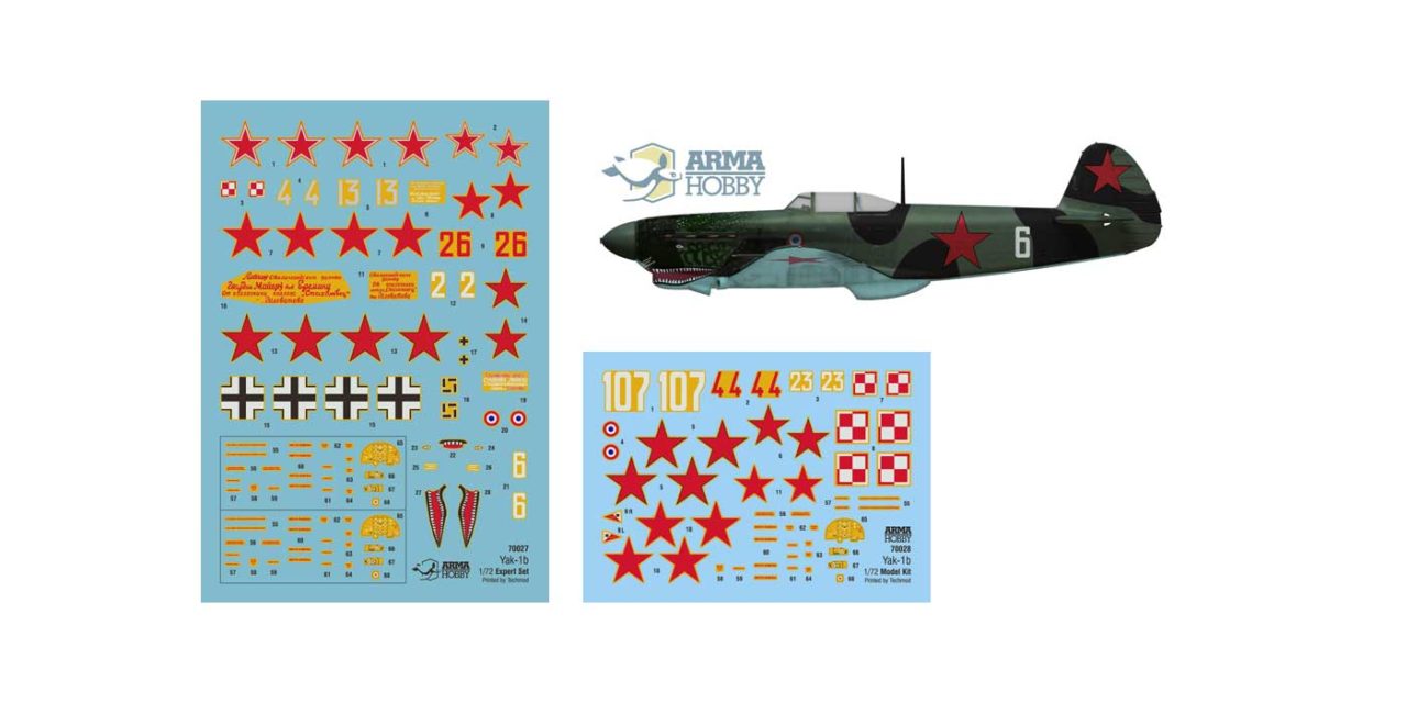 Modele Jak-1b  – kalkomanie i wersje malowania