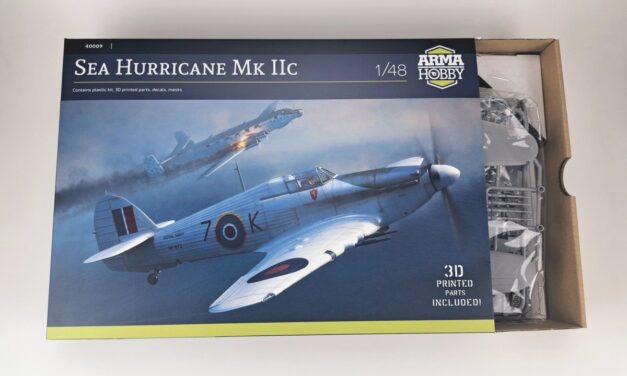 Sea Hurricane Mk IIc w skali 1/48 – zawartość pudełka