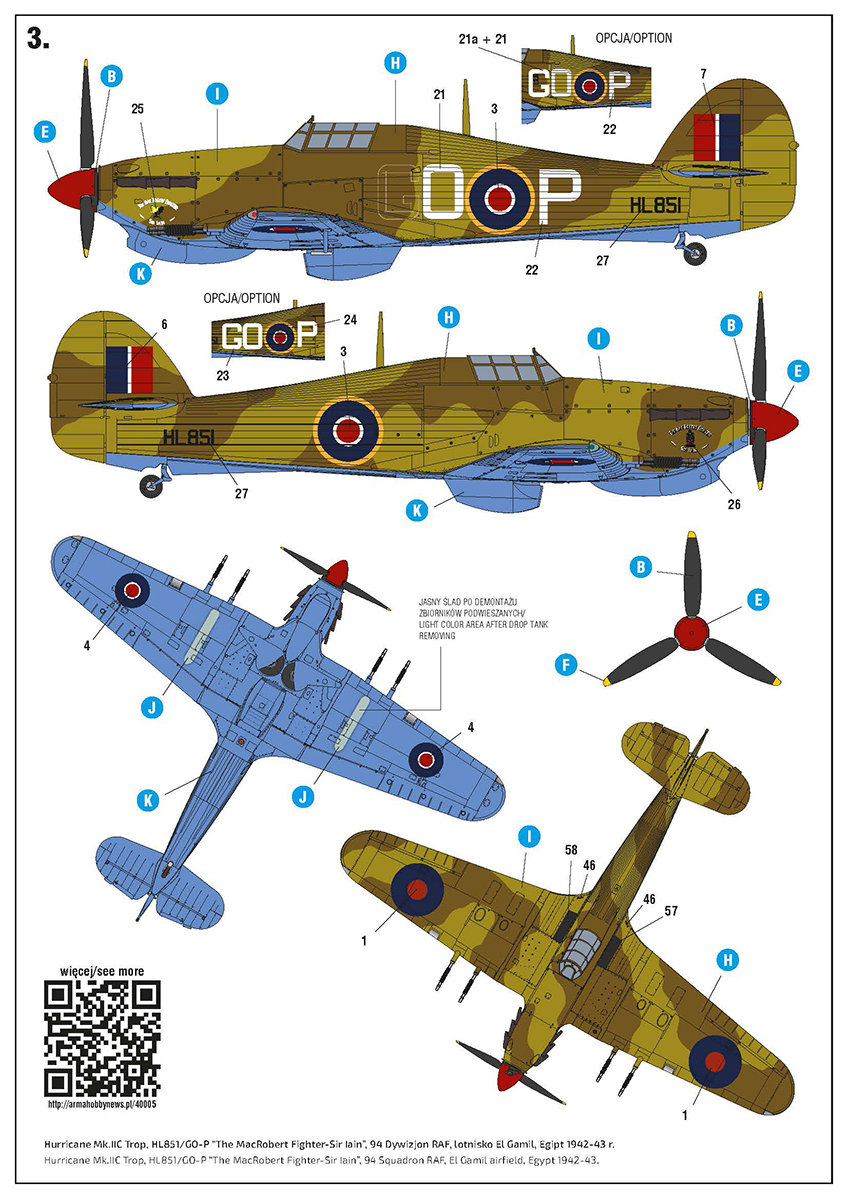 40005 Hurricane Mk IIc Trop 1/48 Assembly Instruction | Arma Hobby ...