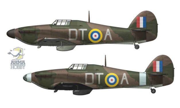 Hawker Hurricane V6864 “DT-A” — R.R.S. Tuck’s Hurricane in Two Distinct Schemes
