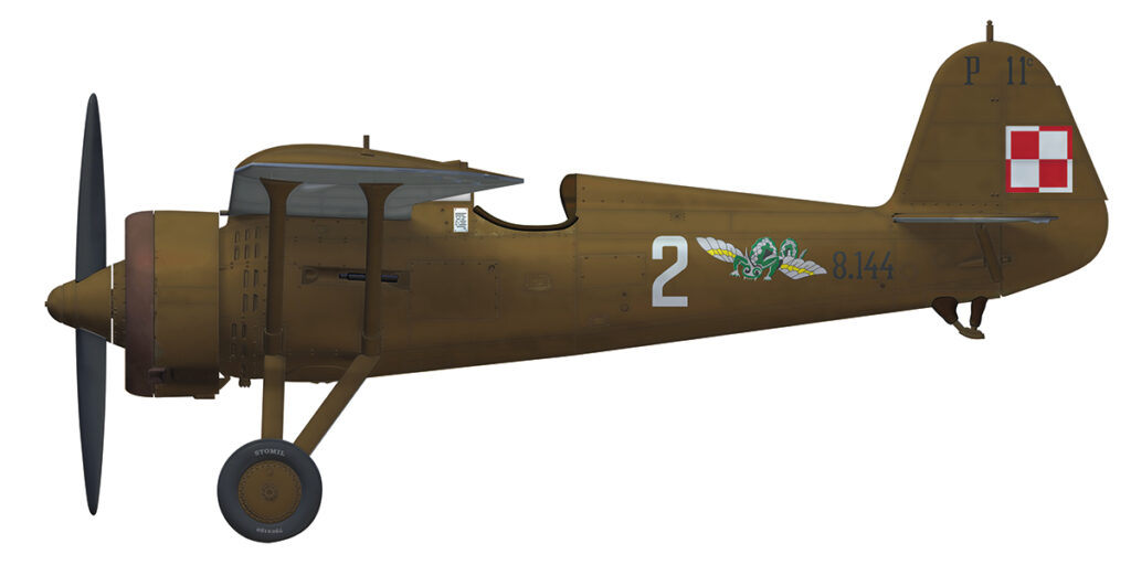 PZL P.11c 8.144/666-N, aircraft 2, Wacław Łapkowski, 112th Fighter Squadron