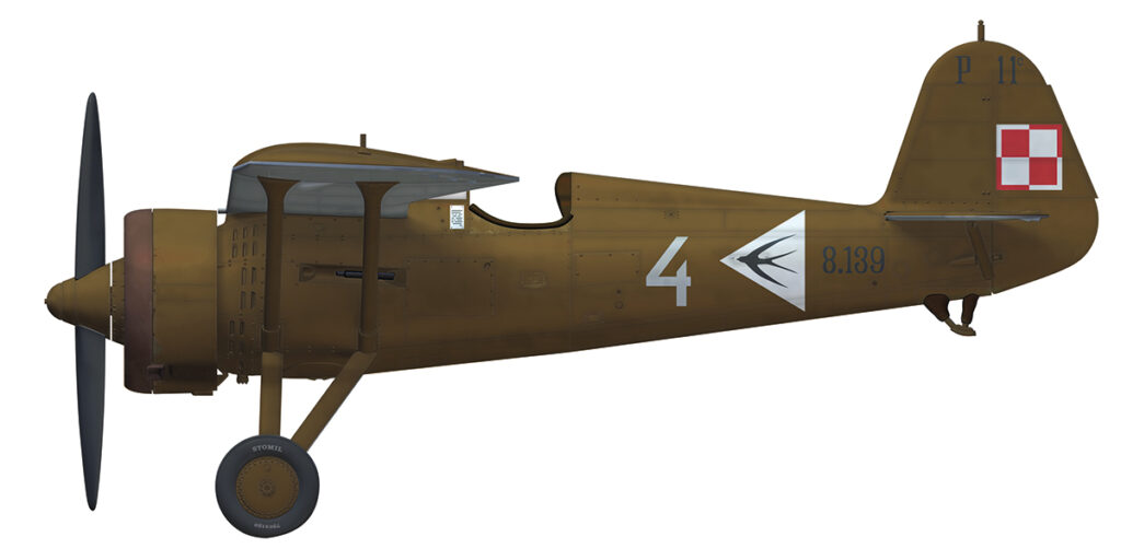 PZL P.11c 8.139/478-N, aircraft 4, Tadeusz Sawicz, 114th Fighter Squadron