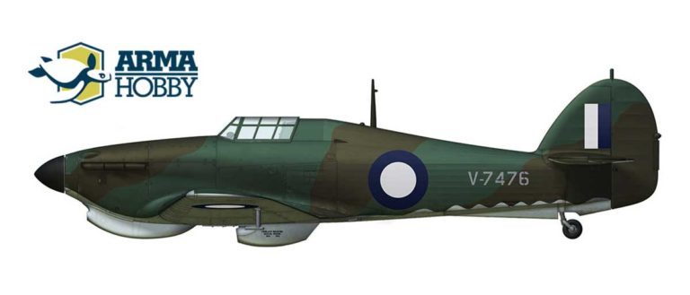 kolorowy profil Hurricane Nk I trop V7476 w malowaniu RAAF