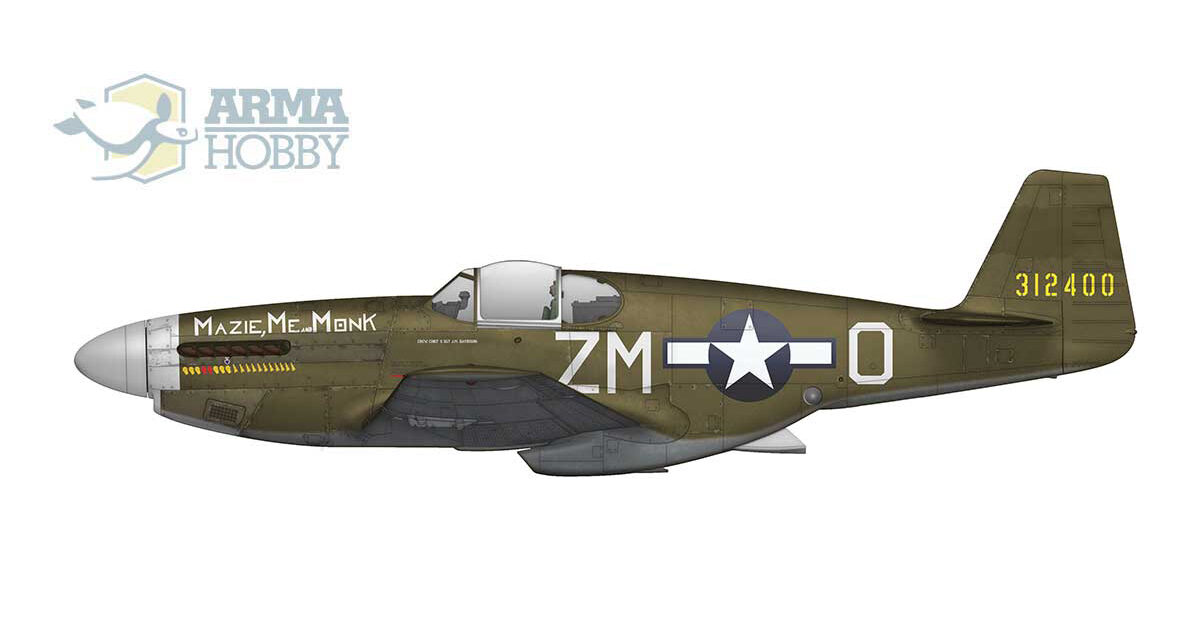 “MAZIE, ME and MONK” – Reconnaissance P-51B-2-NA Mustang 43-12400