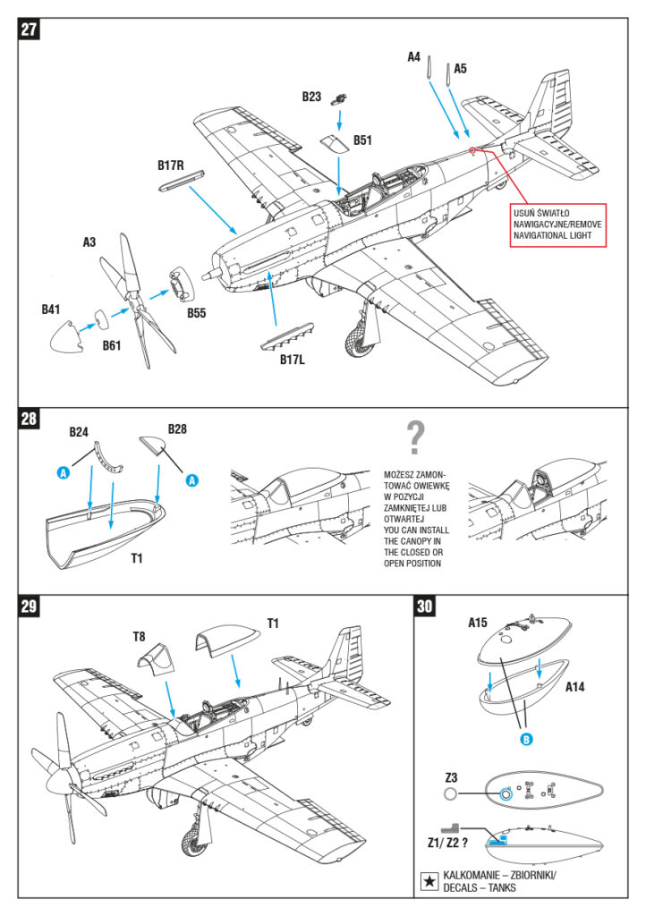 Instrukcja montażu zbiorników i uzbrojenia P-51D VLR