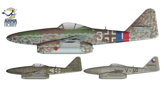 Trzy Messerschmitty – przegląd malowań zestawu premierowego Me 262 A-1a 1/72