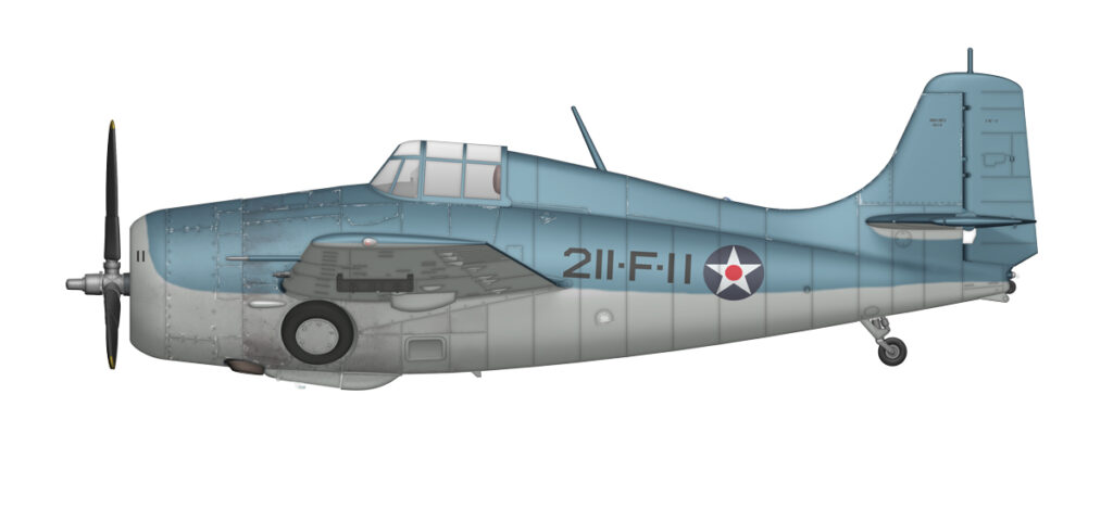 F4F-3 Wildcat BuNo 4019 211-F-11 VMF-211 Wake Island December 1941