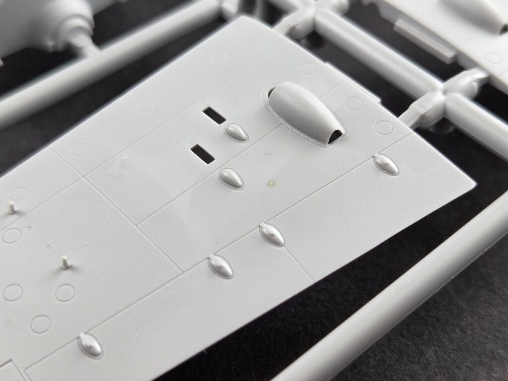 Interior detail of Wildcat landing gear covers in 1/72 scale