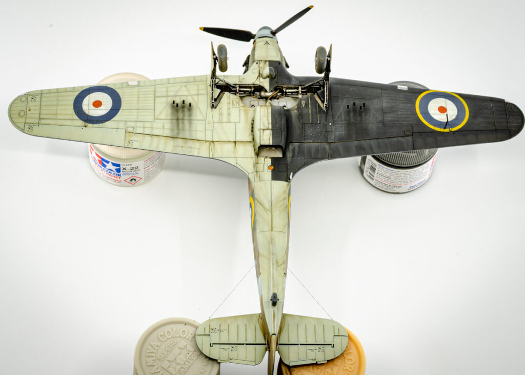 Model Hurricane Mk I DT-A Arma Hobby 1/48 widok z lewej strony