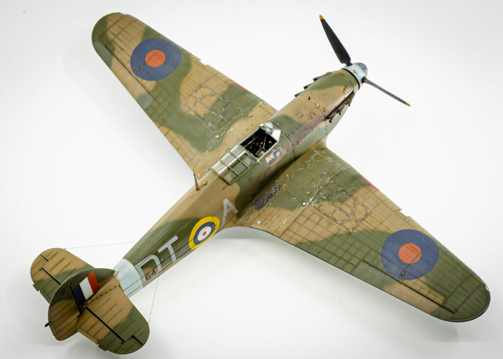 Hurricane Mk I DT-A 1/48 z weatheringiem i śladami eksploatacji