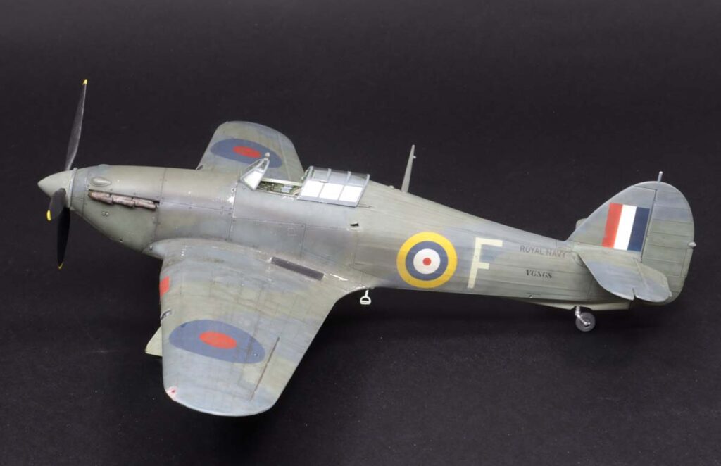 Close-up of Jamie Haggo Hurricane Mk I 1/48 model