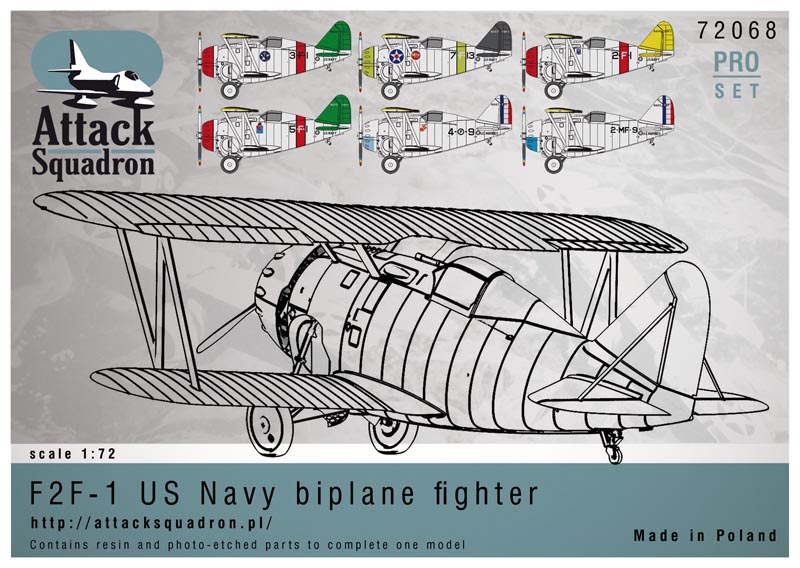 Grumman F2F-1 1/72 scale kit in-box review