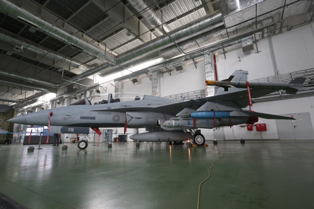 FA-50GF armed with AGM-65 Maverick missile