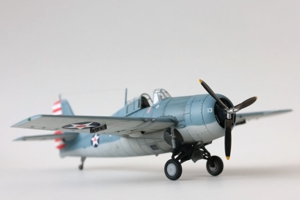 Arma Hobby F4F-3 Wildcat 1/72 – front view of the model