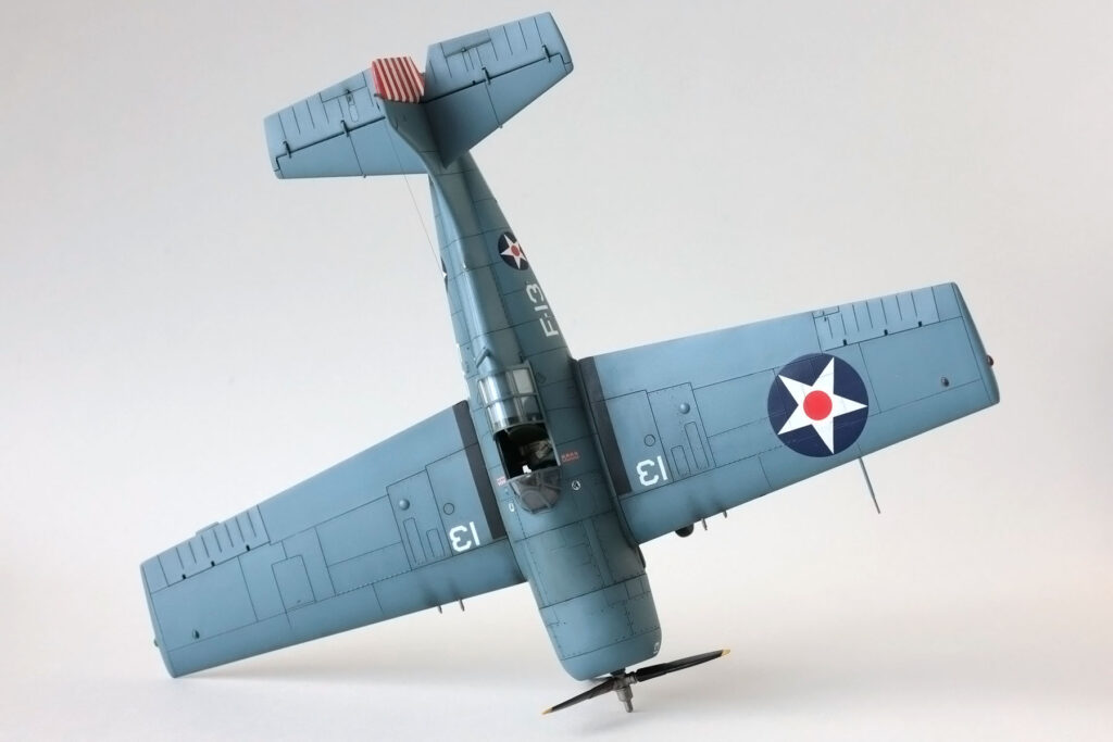 Arma Hobby F4F-3 Wildcat 1/72 – close-up of the front of the model