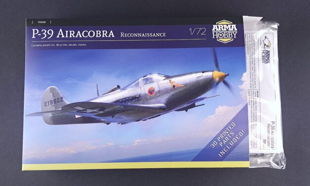P-39 Airacobra Reconnaissance – zawartość pudełka modelu 70058