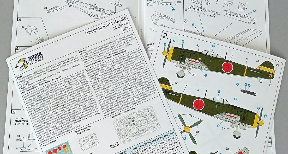 Ki-84 Hayate Model Kit – Assembly Instructions